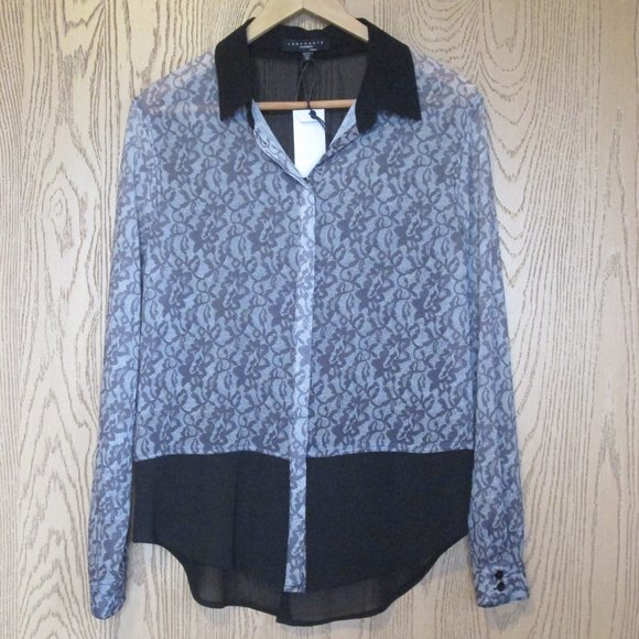 SANCTUARY SHEER TUNIC BLOUSE - Picture 2 of 12